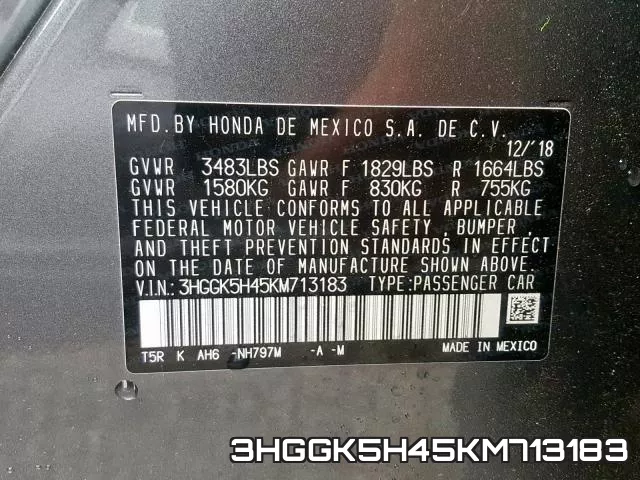 3HGGK5H45KM713183 фото 2
