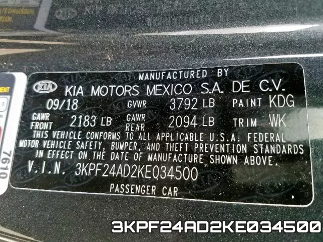 3KPF24AD2KE034500 фото 2