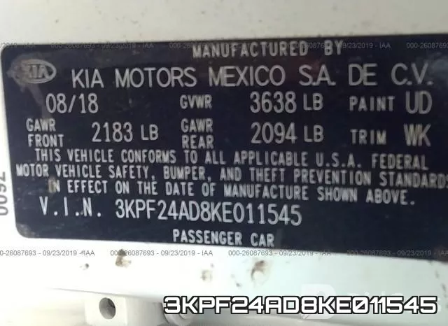 3KPF24AD8KE011545 фото 10