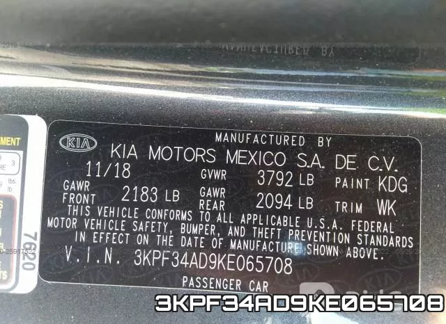 3KPF34AD9KE065708 фото 10