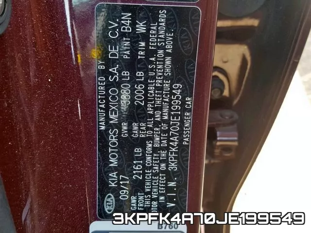 3KPFK4A70JE199549 фото 2