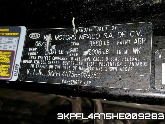 3KPFL4A75HE009283 фото 2