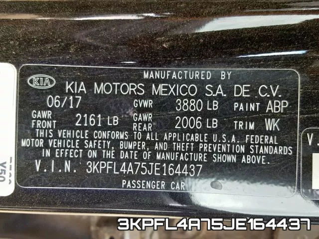 3KPFL4A75JE164437 фото 2