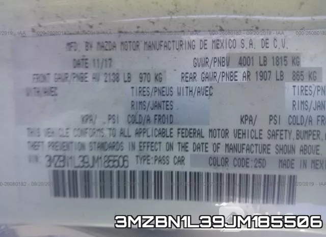 3MZBN1L39JM185506 фото 10
