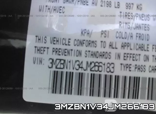 3MZBN1V34JM266183 фото 10
