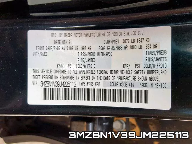 3MZBN1V39JM225113 фото 2