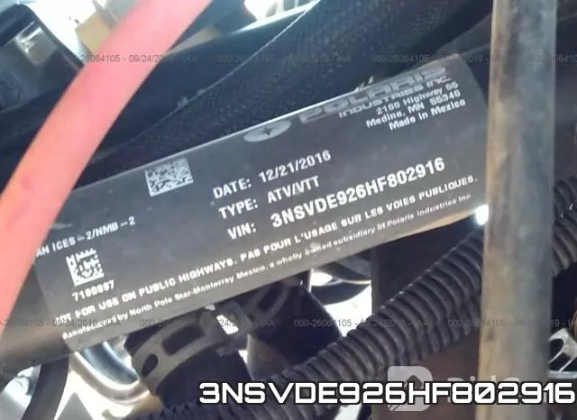 3NSVDE926HF802916 фото 2