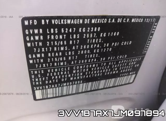 3VV1B7AX7JM097894 фото 10