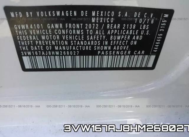 3VW167AJ8HM268027 фото 10