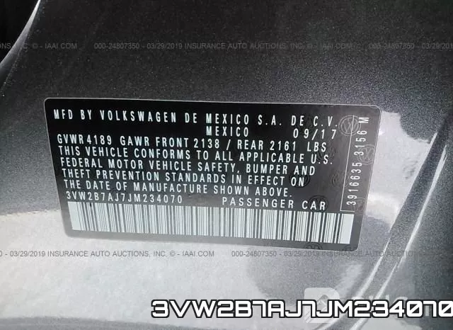 3VW2B7AJ7JM234070 фото 10