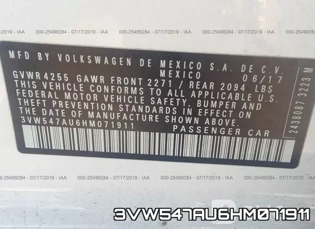 3VW547AU6HM071911 фото 10