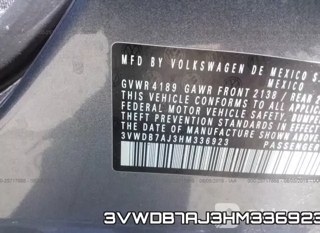 3VWDB7AJ3HM336923 фото 9