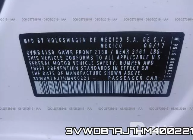 3VWDB7AJ7HM400221 фото 10
