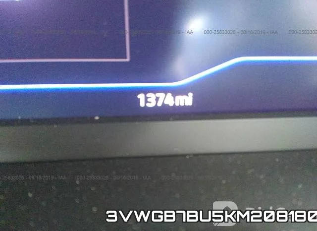 3VWGB7BU5KM208180 фото 8