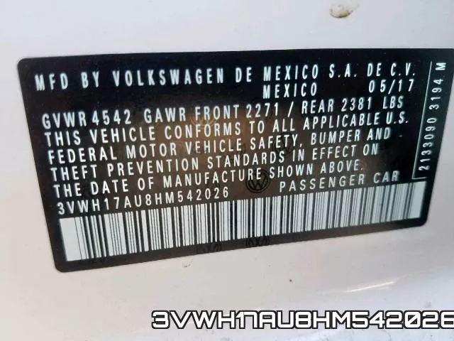 3VWH17AU8HM542026 фото 2