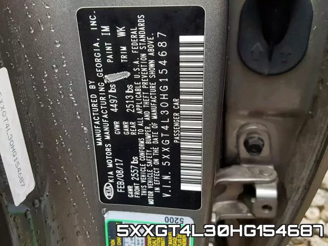 5XXGT4L30HG154687 фото 2