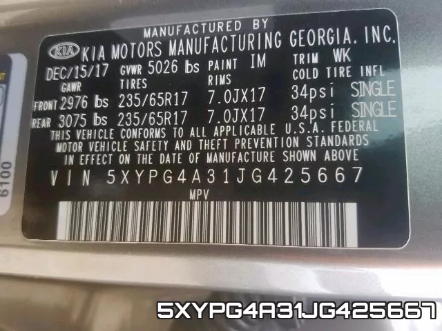 5XYPG4A31JG425667 фото 2