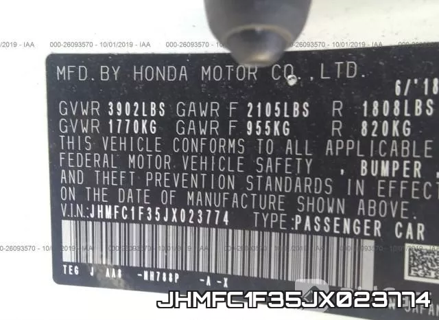 JHMFC1F35JX023774 фото 10