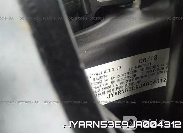 JYARN53E9JA004312 фото 2