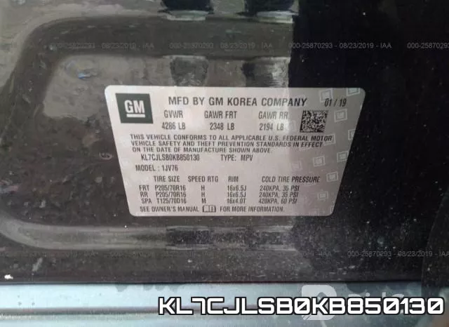 KL7CJLSB0KB850130 фото 10