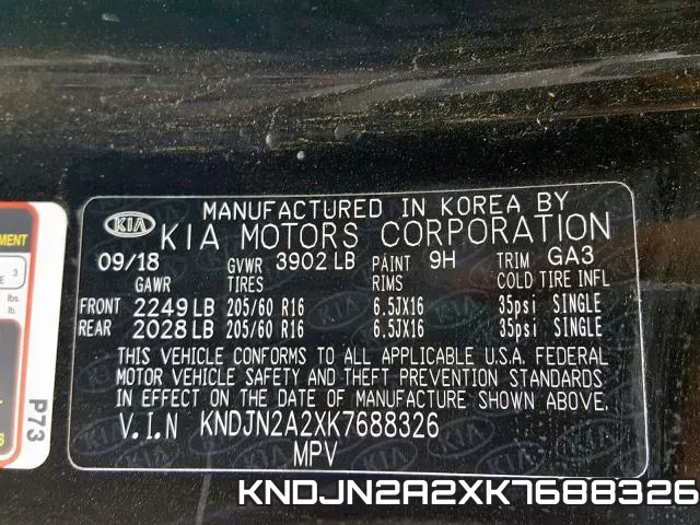 KNDJN2A2XK7688326 фото 2