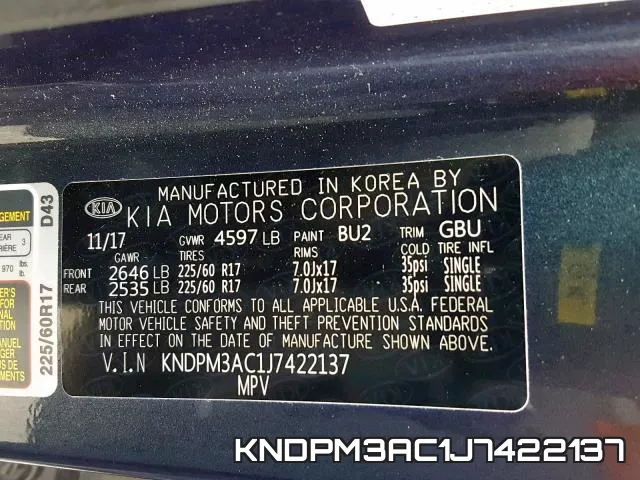 KNDPM3AC1J7422137 фото 2