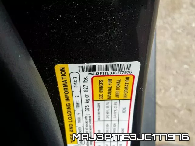 MAJ3P1TE3JC177976 фото 2