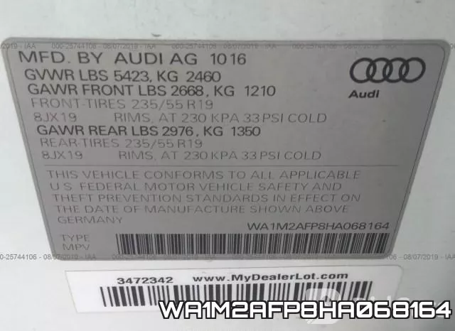 WA1M2AFP8HA068164 фото 10