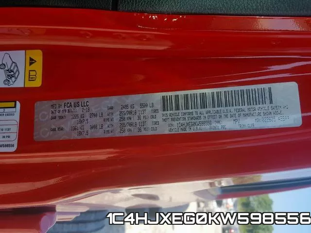 1C4HJXEG0KW598556 фото 2