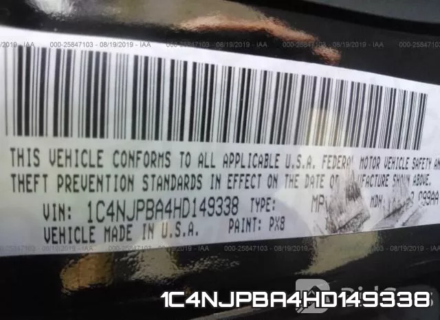 1C4NJPBA4HD149338 фото 10