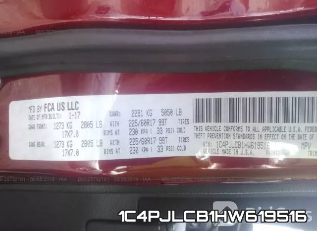 1C4PJLCB1HW619516 фото 10