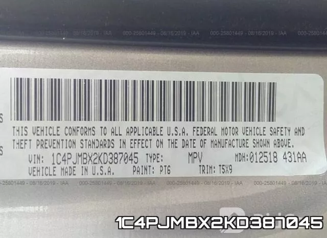 1C4PJMBX2KD387045 фото 10