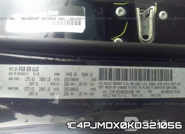 1C4PJMDX0KD321056 фото 10