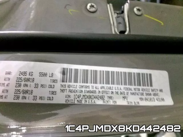 1C4PJMDX8KD442482 фото 2