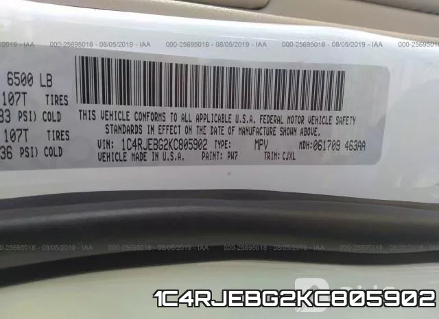 1C4RJEBG2KC805902 фото 10