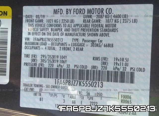 1FA6P8JZ7K5550213 фото 10
