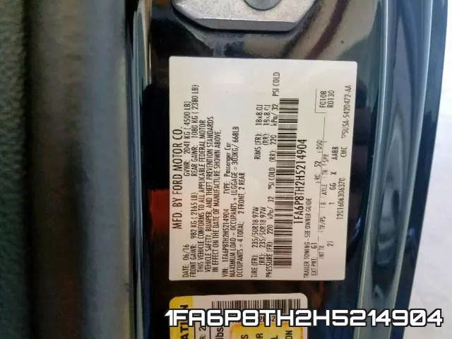1FA6P8TH2H5214904 фото 2
