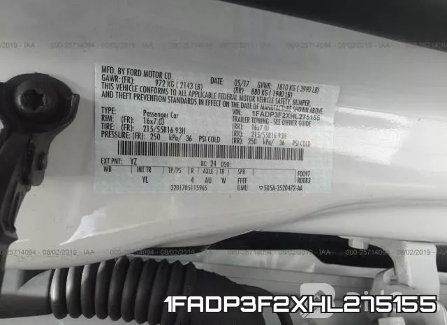 1FADP3F2XHL275155 фото 10