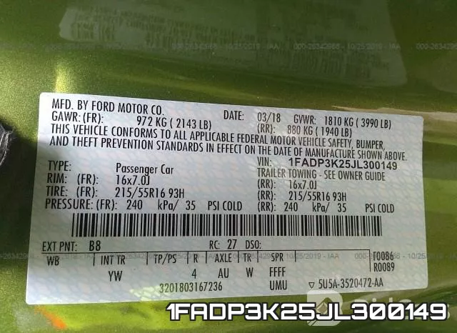 1FADP3K25JL300149 фото 10