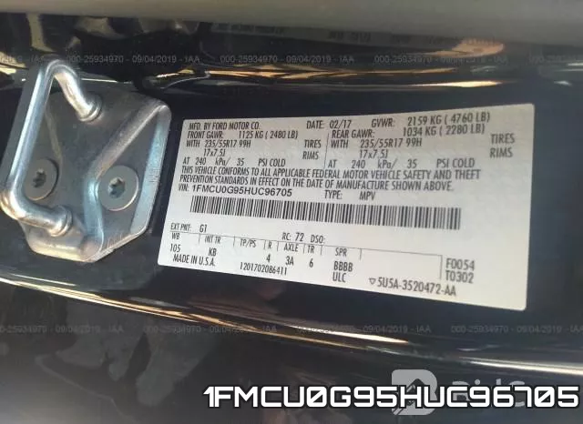 1FMCU0G95HUC96705 фото 10