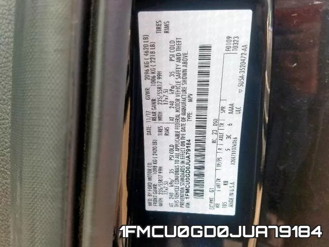 1FMCU0GD0JUA79184 фото 2