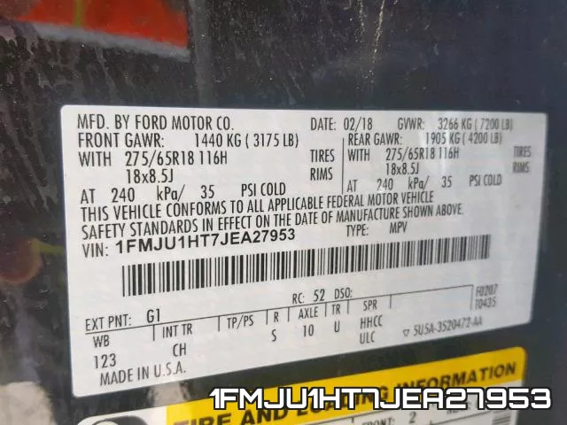 1FMJU1HT7JEA27953 фото 2