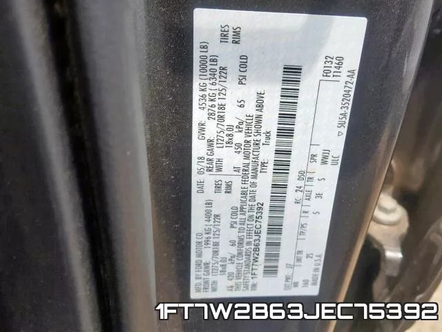 1FT7W2B63JEC75392 фото 2