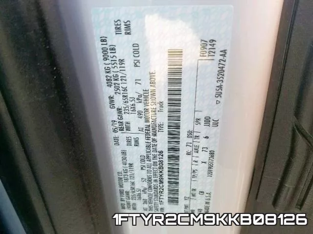 1FTYR2CM9KKB08126 фото 2