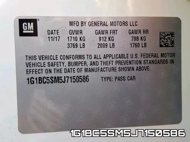 1G1BC5SM5J7150586 фото 2