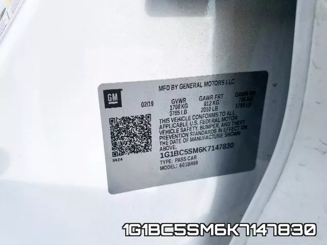 1G1BC5SM6K7147830 фото 2