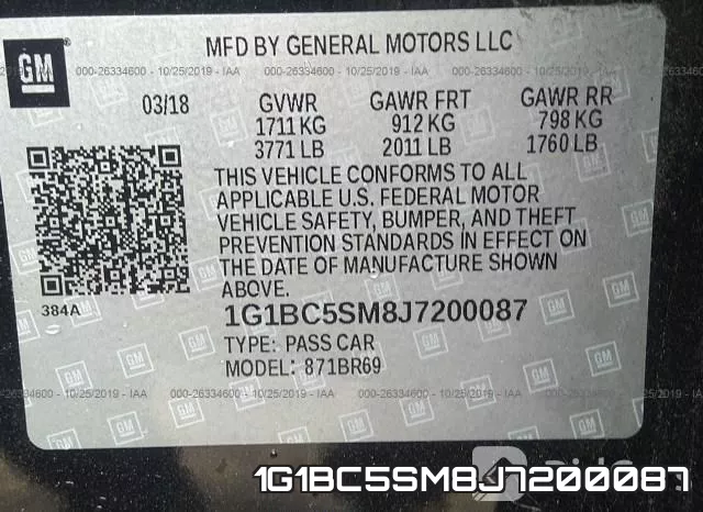 1G1BC5SM8J7200087 фото 10