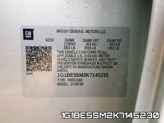 1G1BE5SM2K7145230 фото 2