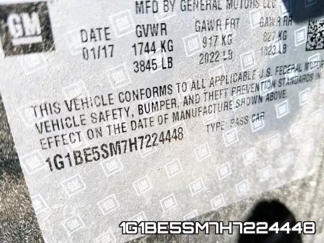 1G1BE5SM7H7224448 фото 2