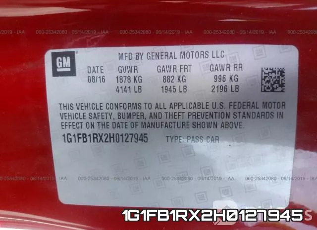 1G1FB1RX2H0127945 фото 10